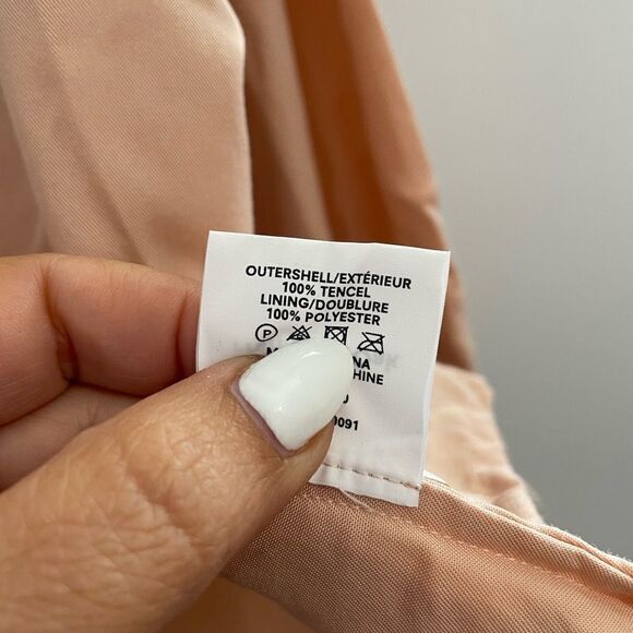 Frank and Oak Peach Tencel Button Down Blouse Sz Small - Picture 13 of 13